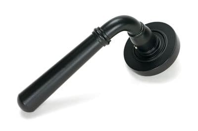 From The Anvil 51326 Matt Black Newbury Lever on Rose Set (Plain) - Unsprung