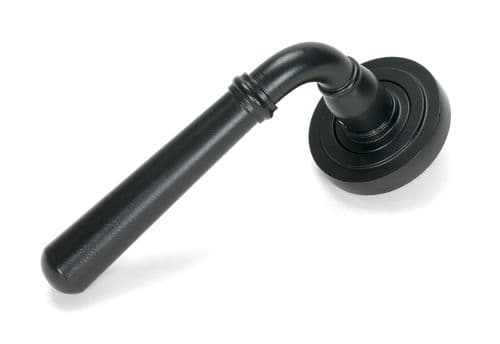 From The Anvil 51327 Matt Black Newbury Lever on Rose Set (Art Deco) - Unsprung