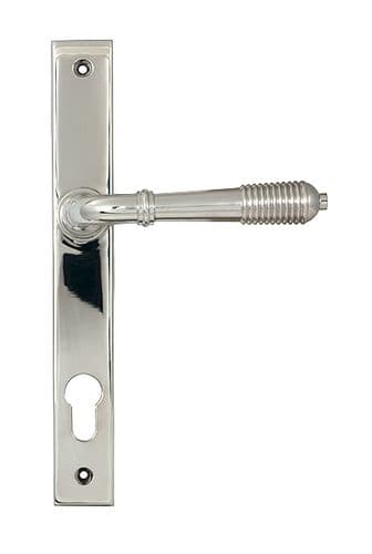 From The Anvil 52082 Polished Marine SS (316) Reeded Slimline Lever Espag. Lock Set