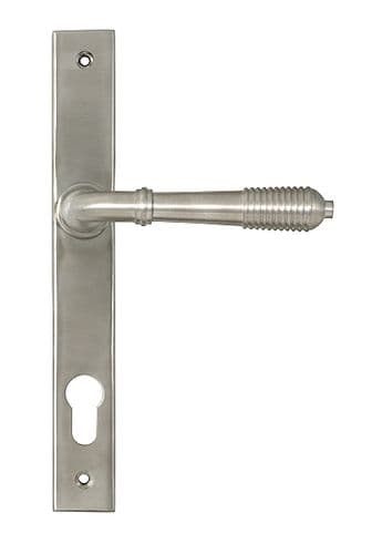 From The Anvil 52083 Satin Marine SS (316) Reeded Slimline Lever Espag. Lock Set