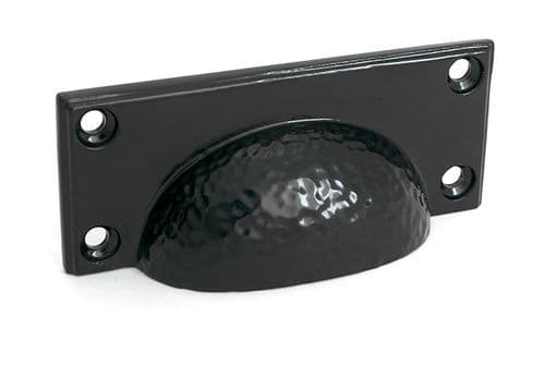 From The Anvil 52156 Black Hammered Art Deco Drawer Pull