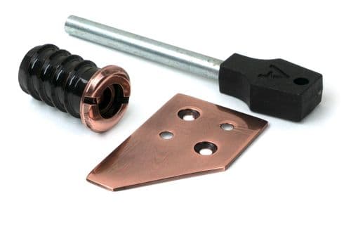 From The Anvil 52401 Polished Bronze Key-Flush Sash Stop