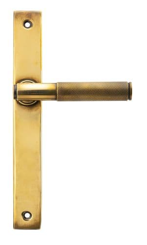 From The Anvil 52536 Aged Brass Brompton Slimline Lever Espag. Latch Set