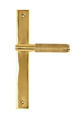 From The Anvil 52542 Polished Brass Brompton Slimline Lever Espag. Latch Set