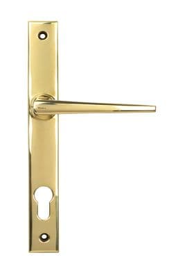 From The Anvil 52607 Polished Brass Eaton Slimline Lever Espag. Lock Set