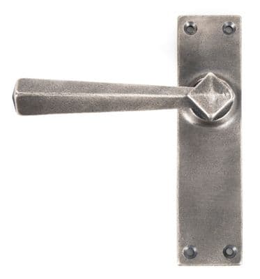 From The Anvil 73116 Antique Pewter Straight Lever Latch Set