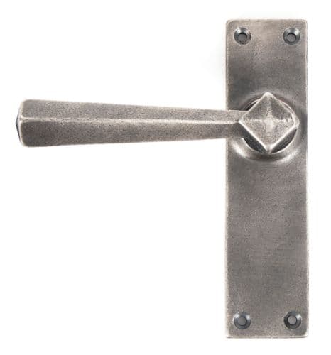 From The Anvil 73116 Antique Pewter Straight Lever Latch Set