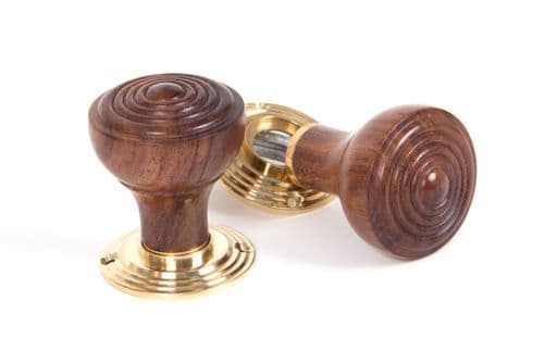 From The Anvil 83562 Rosewood Ringed Mortice/Rim Knob Set