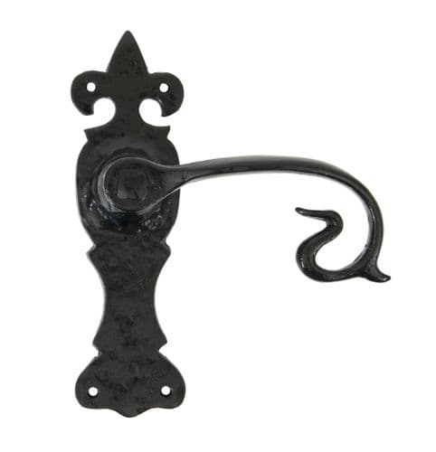 From The Anvil 83694 Black Curly Lever Latch Set