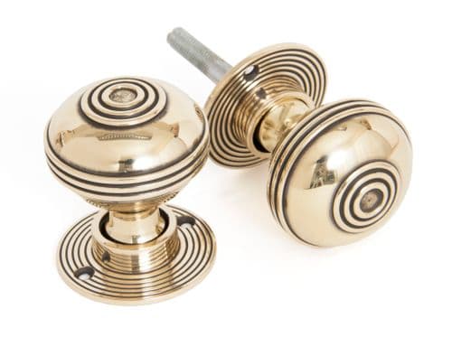 From The Anvil 83857 Aged Brass 50mm Prestbury Mortice/Rim Knob Set