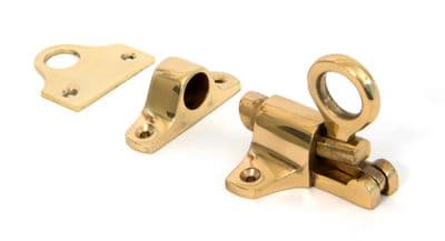 From The Anvil 90267 Lacquered Brass Fanlight Catch + Two Keeps