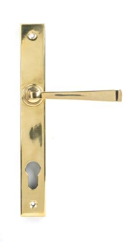 From The Anvil 90354 Aged Brass Avon Slimline Lever Espag. Lock Set