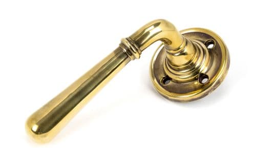 From The Anvil 91418 Aged Brass Newbury Lever on Rose Set