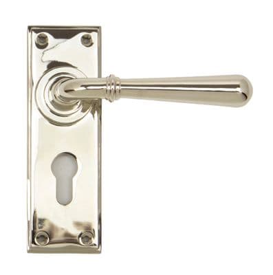From The Anvil 91431 Polished Nickel Newbury Lever Euro Set