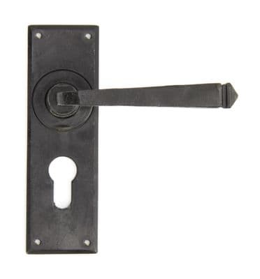 From The Anvil 91482 External Beeswax Avon Lever Euro Lock Set