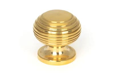 From The Anvil 91769 Polished Brass Beehive Cabinet Knob 30mm