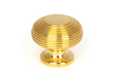 From The Anvil 91770 Polished Brass Beehive Cabinet Knob 40mm