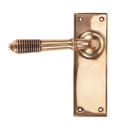 From The Anvil 91914 Polished Bronze Reeded Lever Latch Set
