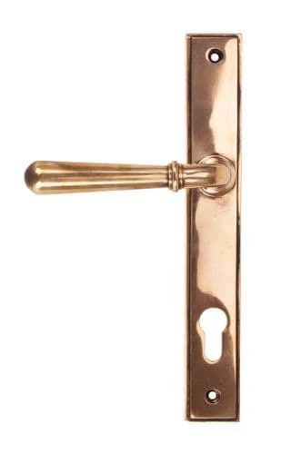 From The Anvil 91918 Polished Bronze Newbury Slimline Lever Espag. Lock