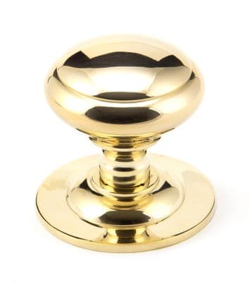 From The Anvil 91977 Polished Brass Round Centre Door Knob