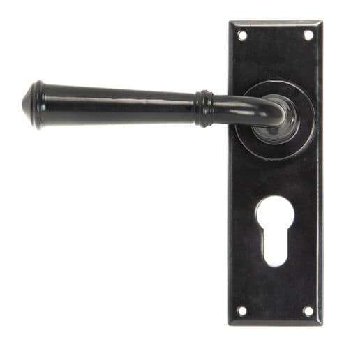 From The Anvil 92060 Black Regency Lever Euro Lock Set