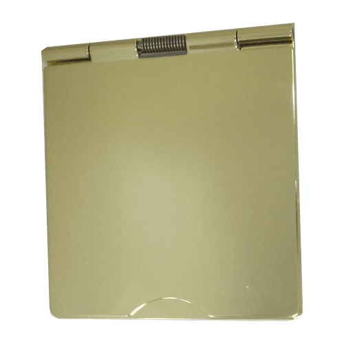 G&H 6162PB 1 Gang Polished Brass Floor Socket 2 Module Plate