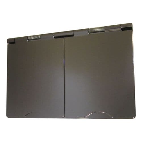 G&H 6164BN 2 Gang Black Nickel Floor Socket 4 Module Plate - OUT OF STOCK