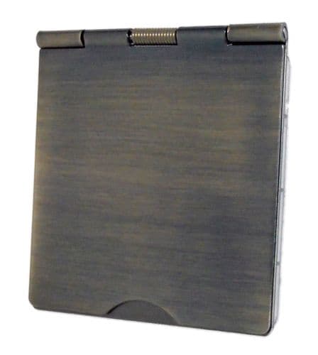 G&H 659AB 1 Gang 5 Amp Antique Brass Floor Socket - OUT OF STOCK