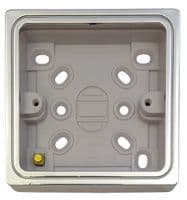 G&H 709C 1 Gang Polished Chrome Plastic Surface Mounted Single 25mm Pattress Box