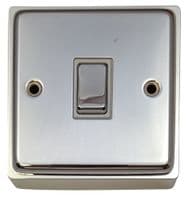 G&H 709C 1 Gang Polished Chrome Plastic Surface Mounted Single 25mm Pattress Box