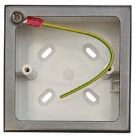 G&H 709P 1 Gang Pewter Surface Mounted Single 30mm Pattress Box