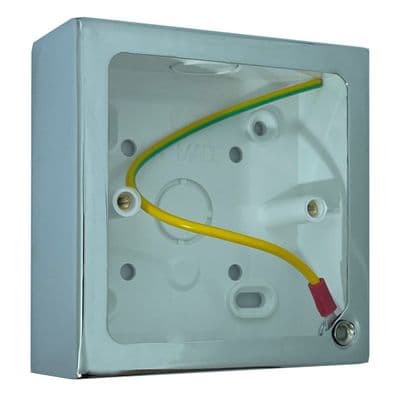 G&H 709PC 1 Gang Polished Chrome Surface Mounted Single 30mm Pattress Box