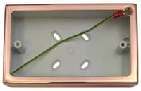 G&H 710BC 2 Gang Bright Copper Surface Mounted Double 30mm Pattress Box