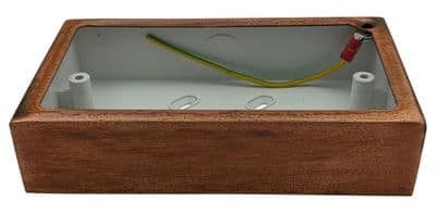 G&H 710TC 2 Gang Tarnished Copper Surface Mounted Double 30mm Pattress Box