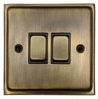 G&H 719AB 1 Gang Antique Brass Surface Mounted Single 44mm Pattress Box