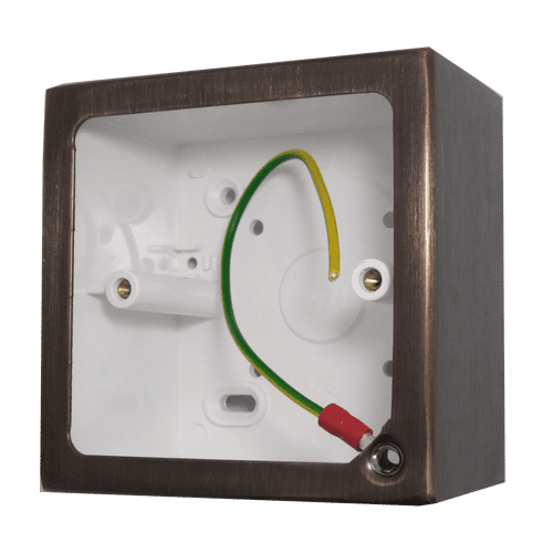 G&H 719AC 1 Gang Antique Copper Surface Mounted Single 44mm Pattress Box