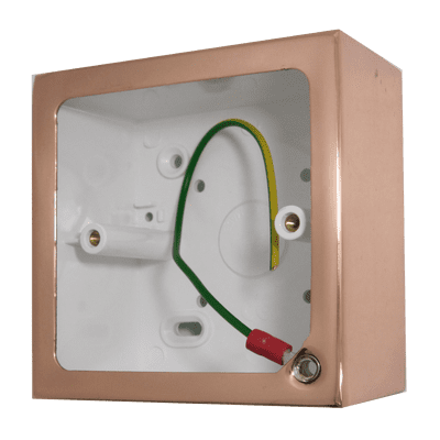 G&H 719BC 1 Gang Bright Copper Surface Mounted Single 44mm Pattress Box
