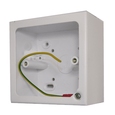 G&H 719FW 1 Gang Matt White Surface Mounted Single 44mm Pattress Box