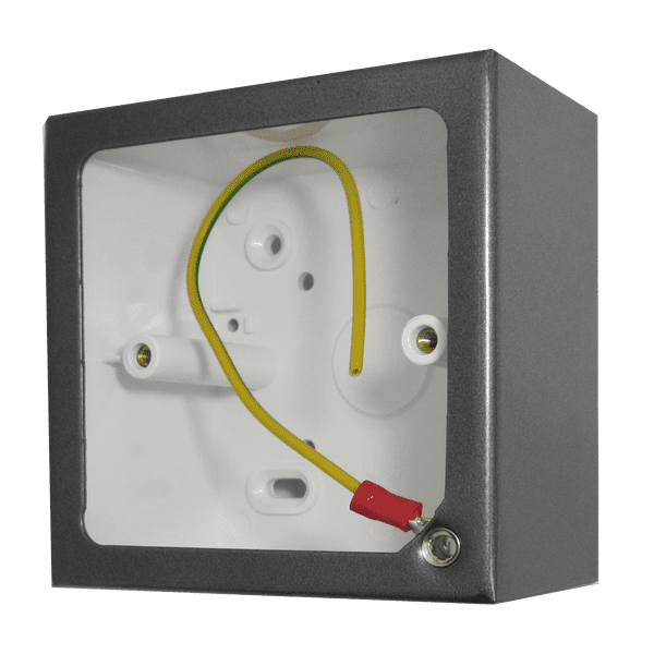 G&H 719P 1 Gang Pewter Surface Mounted Single 44mm Pattress Box