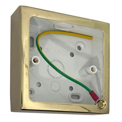 G&H 719PB 1 Gang Polished Brass Surface Mounted Single 44mm Pattress Box