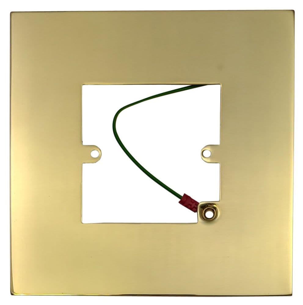 G&H 809B Polished Brass Finger Plate Surround 152mm x 152mm for Single Plate