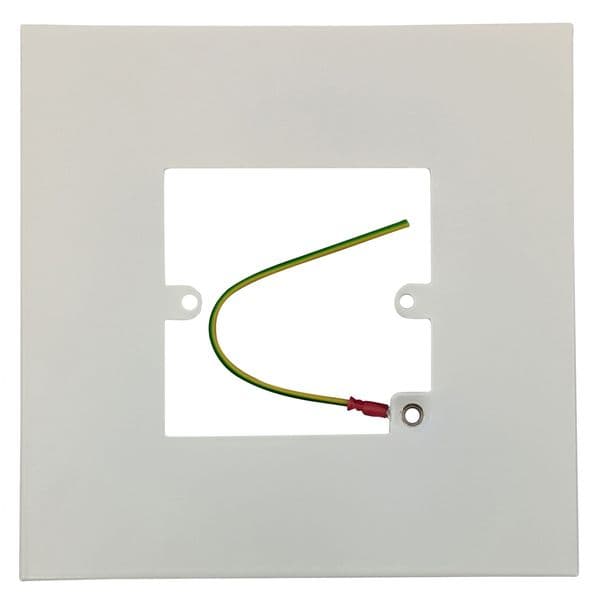 G&H 809FW Matt White Finger Plate Surround 152mm x 152mm for Single Plate