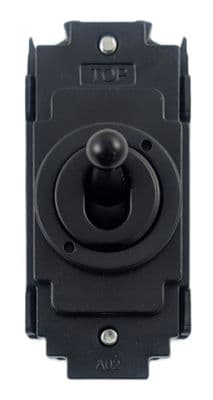 G&H 81FBK Matt Black 20AX 2 Way Toggle Switch Module