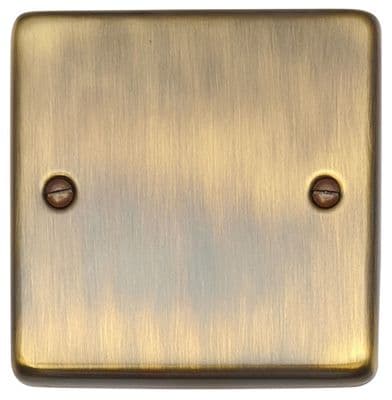 G&H CAB31 Standard Plate Antique Brass 1 Gang Single Blank Plate