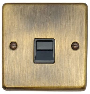 G&H CAB33B Standard Plate Antique Brass 1 Gang Master BT Telephone Socket