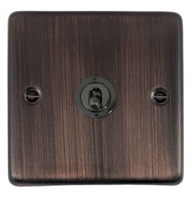 G&H CAC385-BN Standard Plate Antique Copper 1 Gang Intermediate Toggle Light Switch
