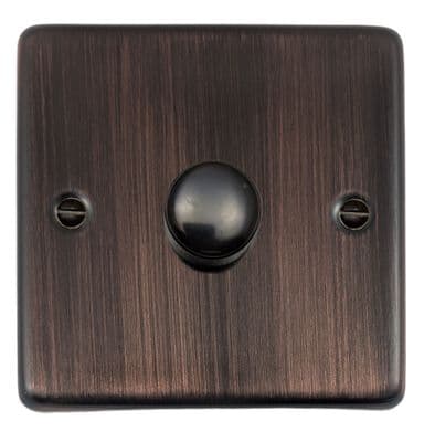 G&H CAC521-FBK Standard Plate Antique Copper 1 Gang 1 or 2 Way LED Dimmer Switch