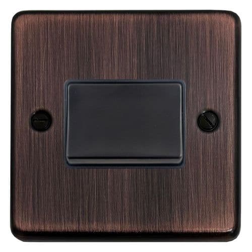 G&H CAC69B Standard Plate Antique Copper 1 Gang Triple Pole 10A Fan Isolator Switch