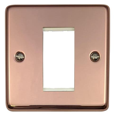 G&H CBC161 Standard Plate Bright Copper 1 Gang 1 Module Euro Plate
