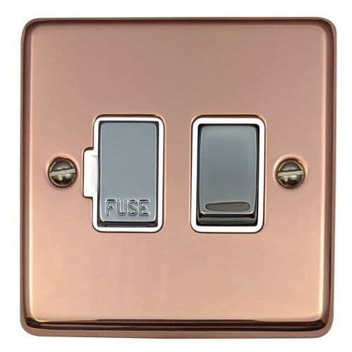 G&H CBC257 Standard Plate Bright Copper 1 Gang Fused Spur 13A Switched